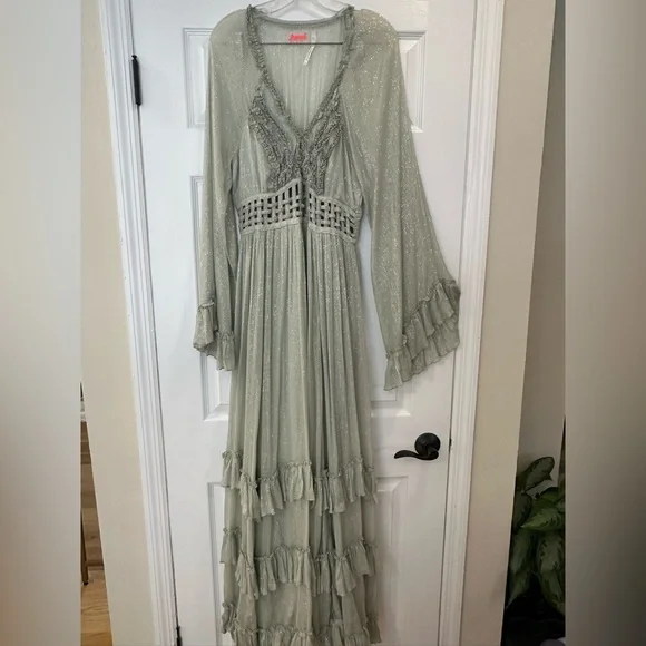 Free People Seraphina Maxi Dress Womens Medium - Picture 4 of 13